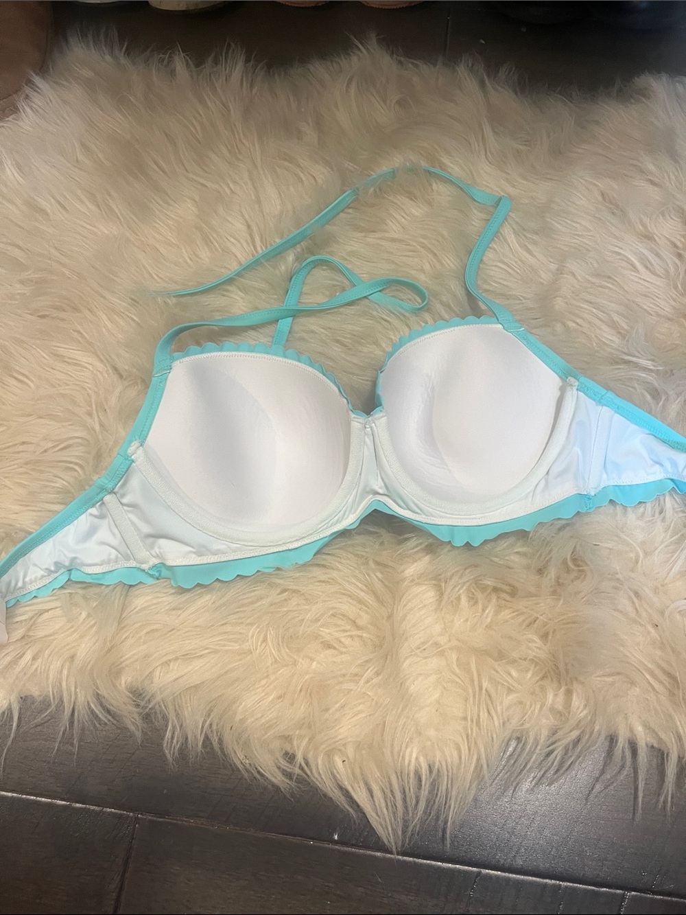 Victoria’s Secret Aqua Halter Bikini Top - Picture 2 of 3